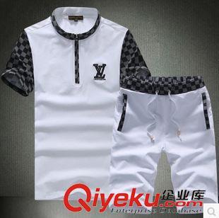 4.1夏装上新 2015高端纯色男士短袖T恤套装，厂家直销引爆批发代理市场